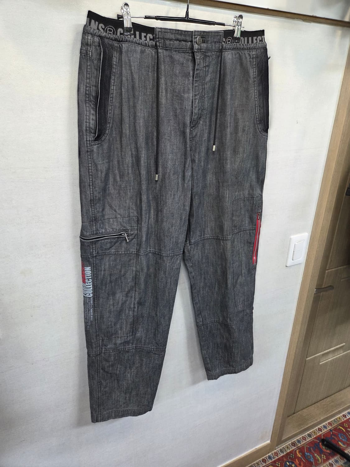 후부 빈티지 올드스쿨 밴딩 데님팬츠 대략 34 테이퍼드핏 상품이미지5