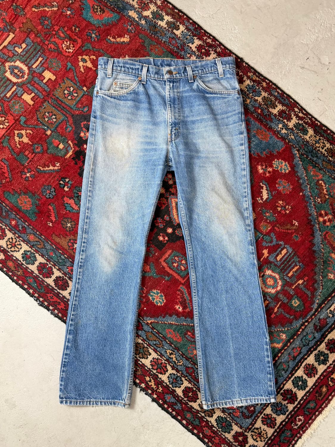 90's USA Made 빈티지 리바이스 517 오렌지탭 부츠컷 녹워싱 상품이미지1