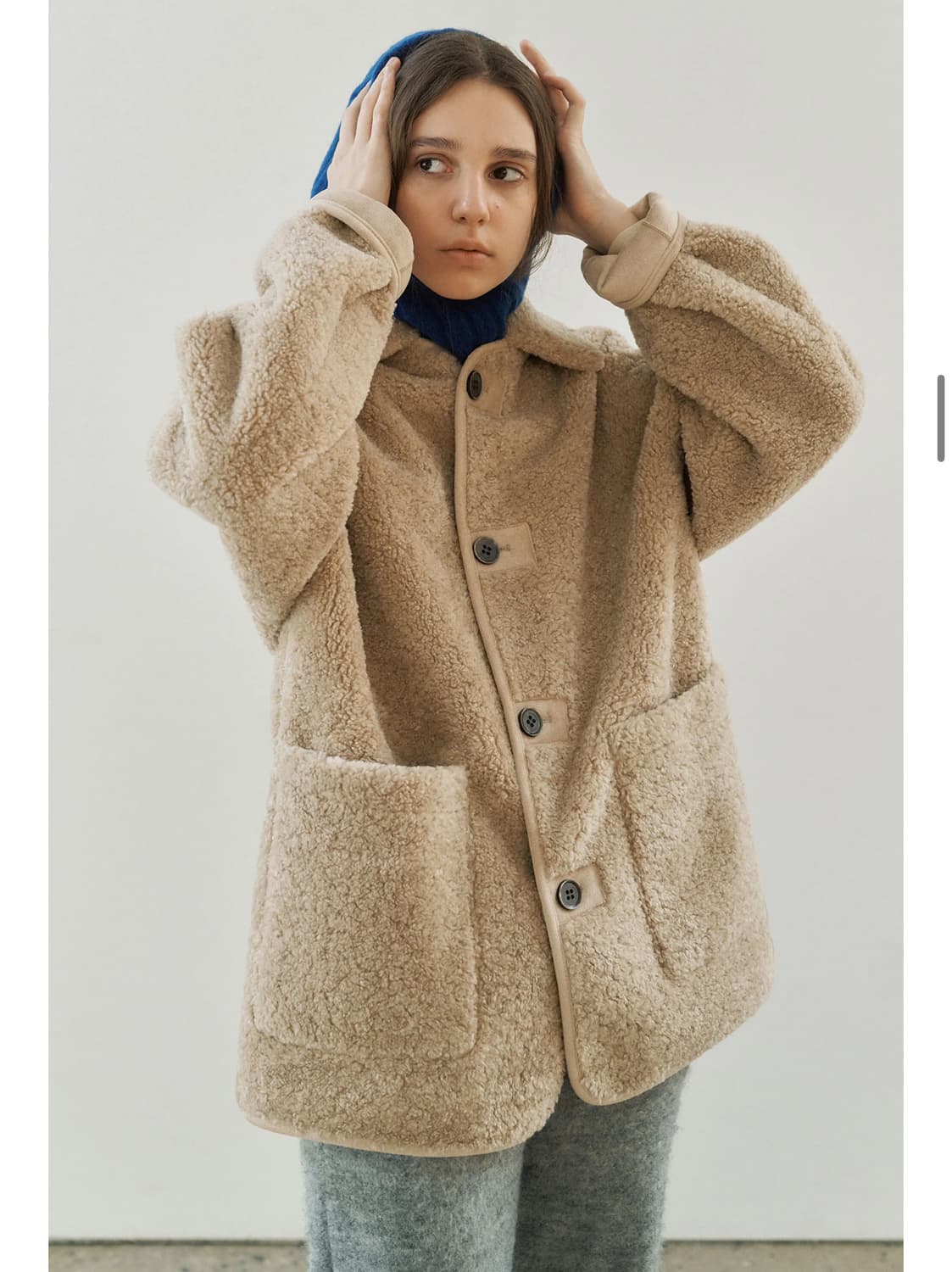 앤니즈 리버시블 시어링 자켓 베이지 m 상품이미지2