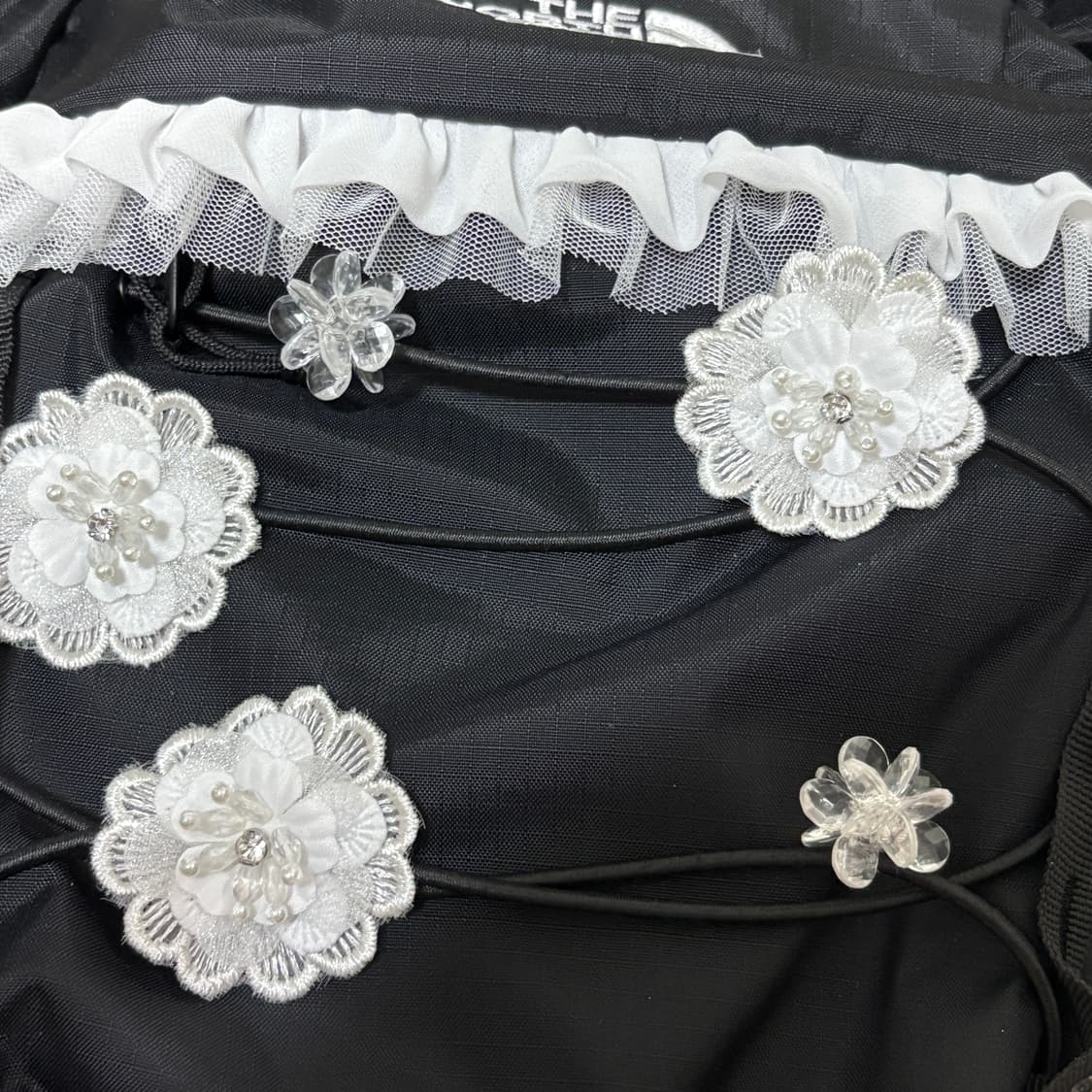 pure white flower frill bagpack 상품이미지2