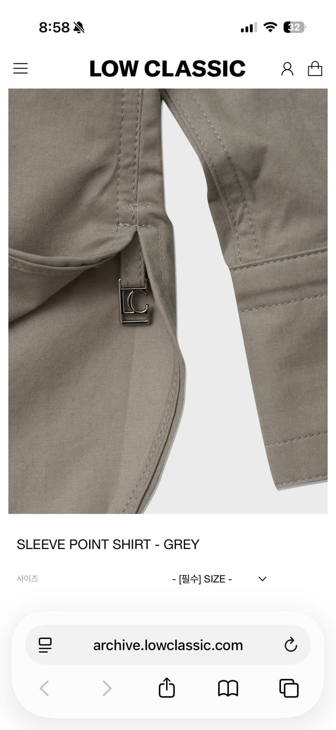 로우클래식 슬리브 포인트 셔츠 새상품 상품이미지7