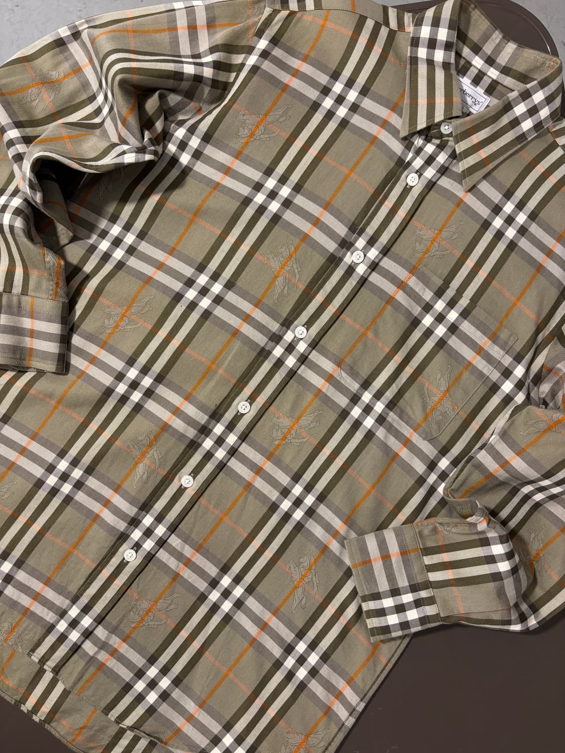 버버리 기마로고 체크셔츠 상품이미지5