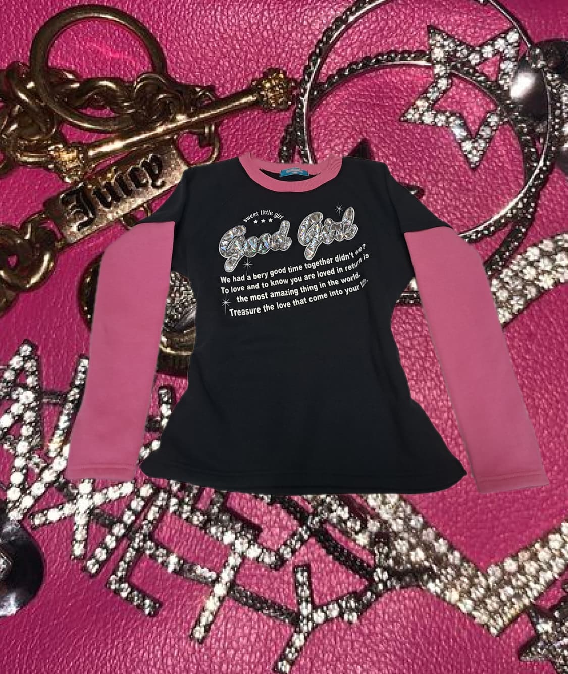 로걀 히메갸루 y2k 레이어드 기모 롱슬리브 상품이미지1