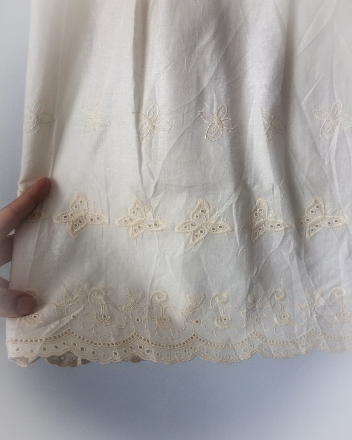 Butterfly punching point pleat skirt 상품이미지4