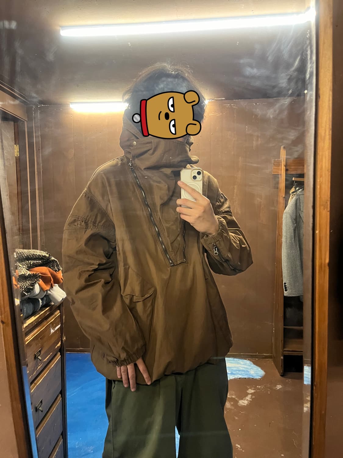 (착샷) Unknown Sample 하이넥 플랩 헤비 코튼 아노락 상품이미지7