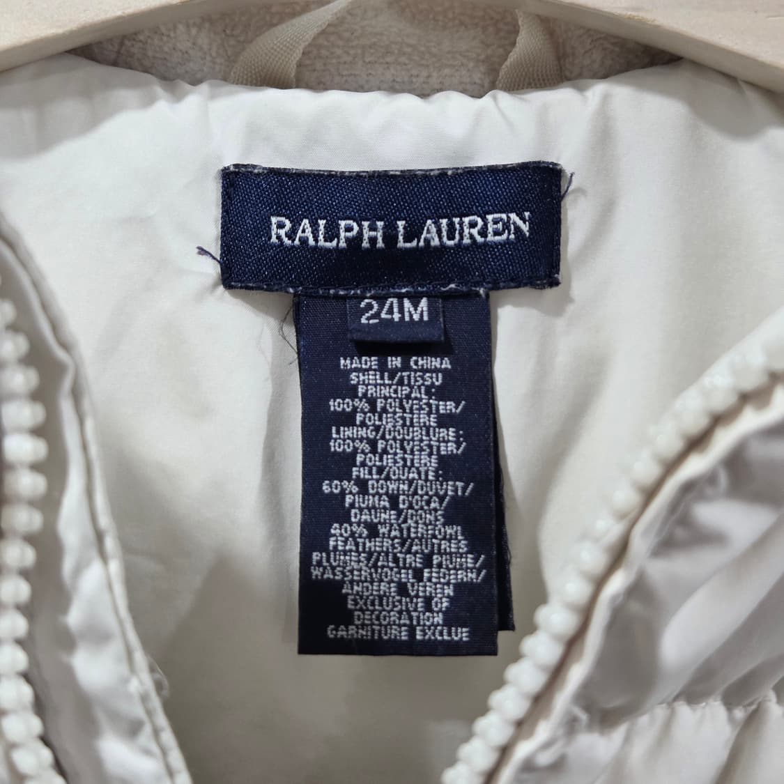 폴로랄프로렌 키즈 다운 패딩 24M 상품이미지3