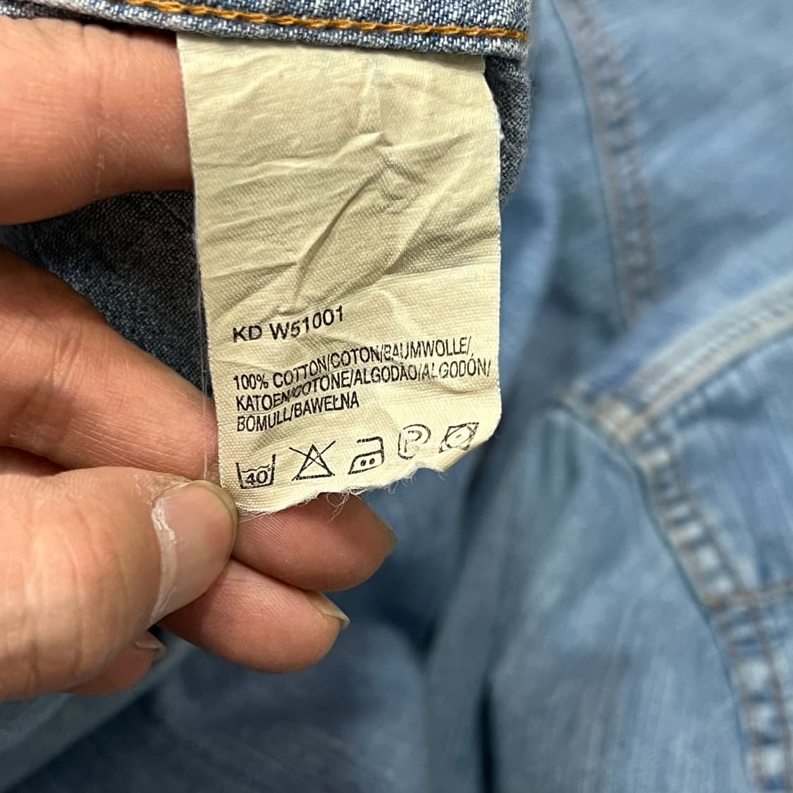  랭글러 웨스턴 데님 셔츠 y14672 상품이미지7