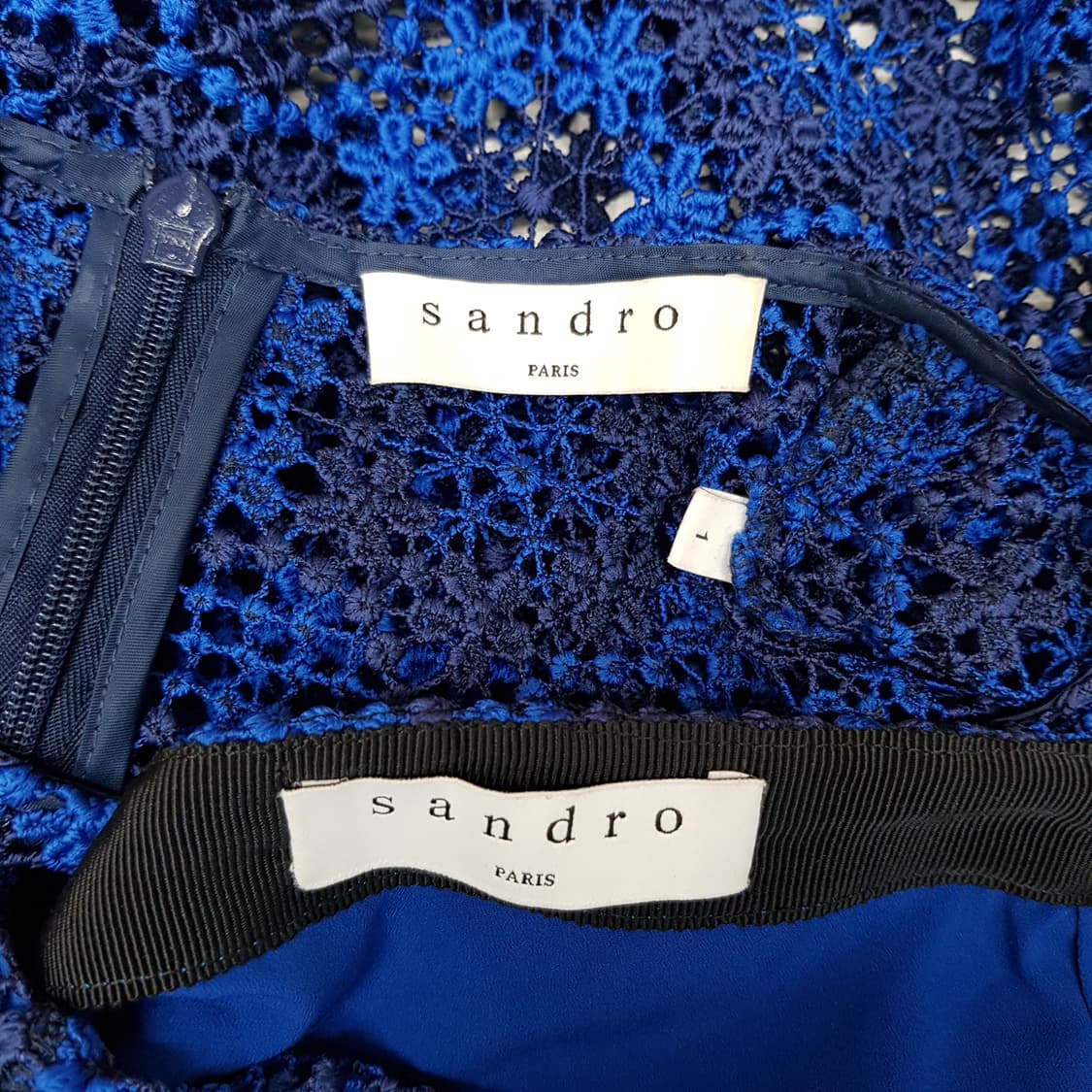 산드로 플로럴 레이스 반팔 블라우스 미디 스커트 셋업 1사이즈 상품이미지9