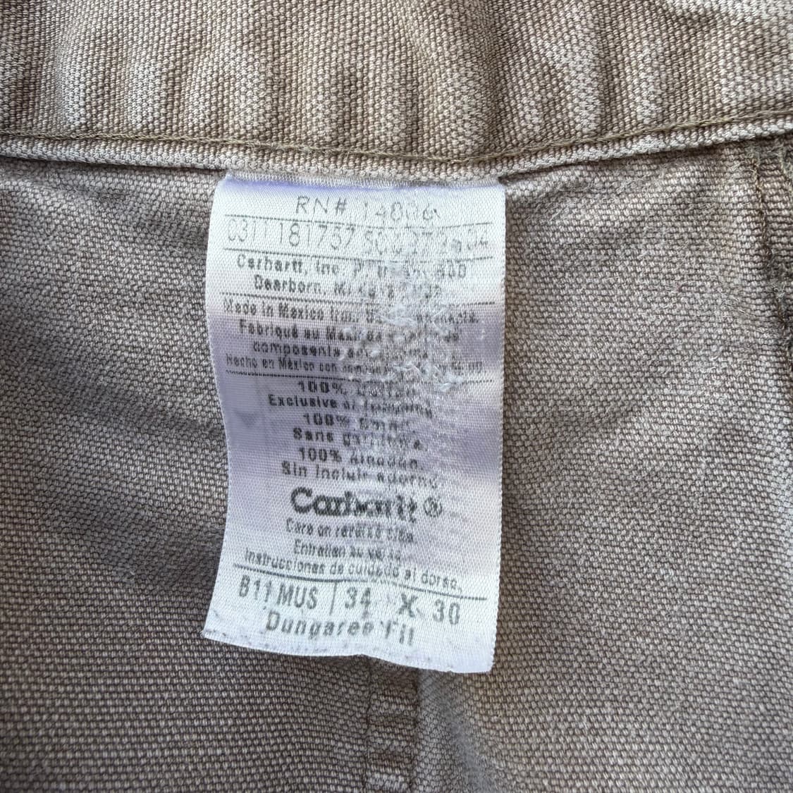 빈티지 칼하트 B11 MUS 싱글니 카펜터 팬츠 상품이미지10