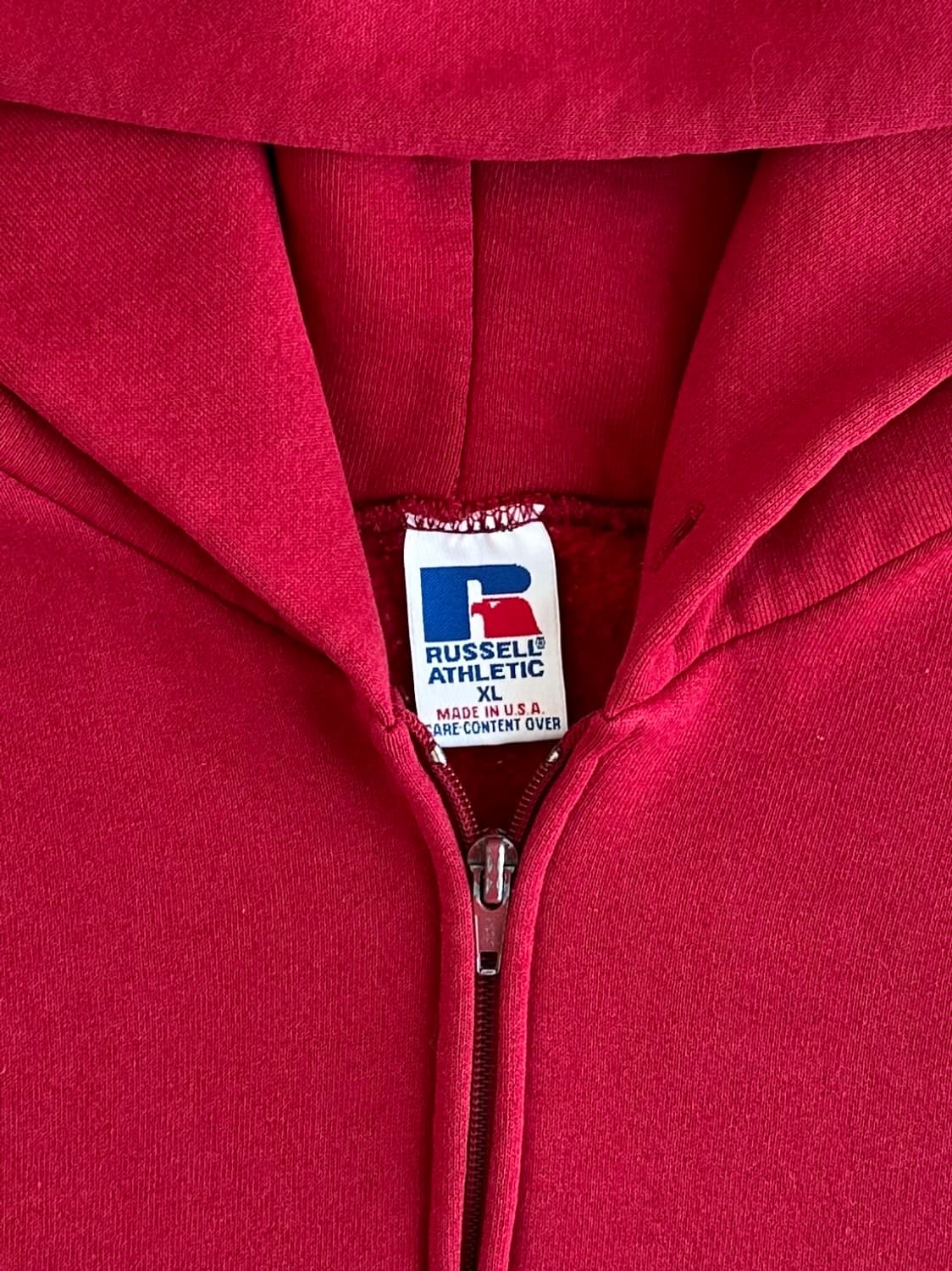 90s 빈티지 러셀 후드집업 레드 XL USA 상품이미지6