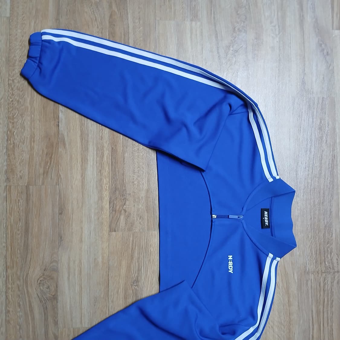 nerdy 널디 볼레로 블루 여성 져지 크롭 트랙자켓 S 상품이미지4