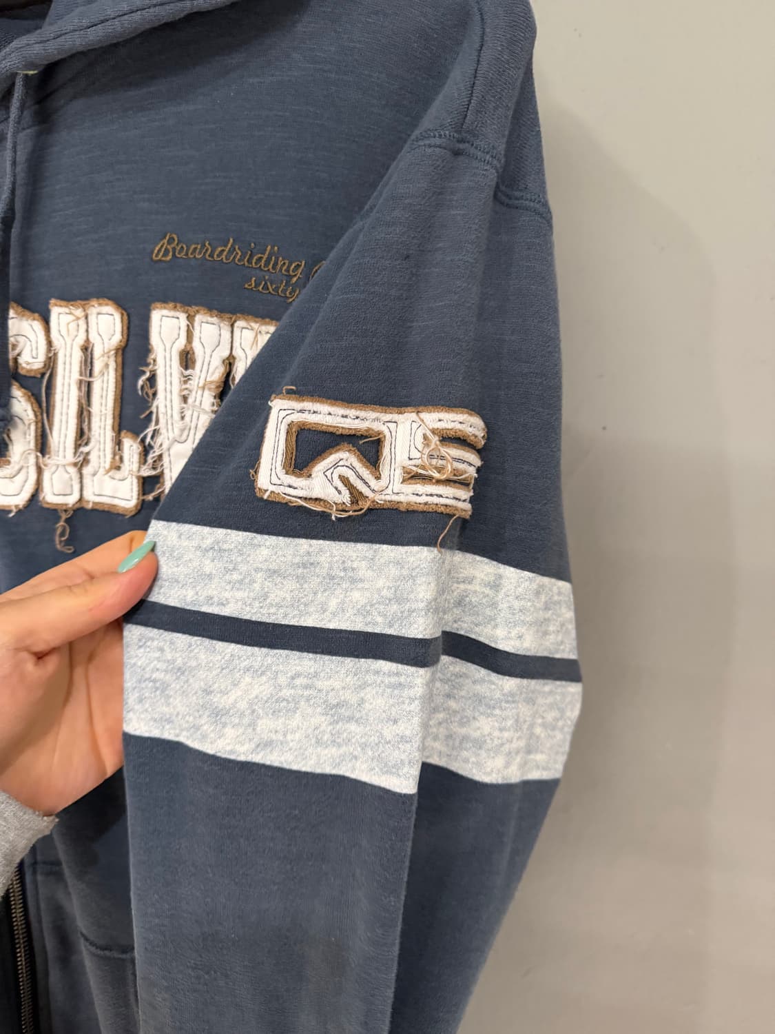 Quiksilver logo oversized hood zip-up 상품이미지6