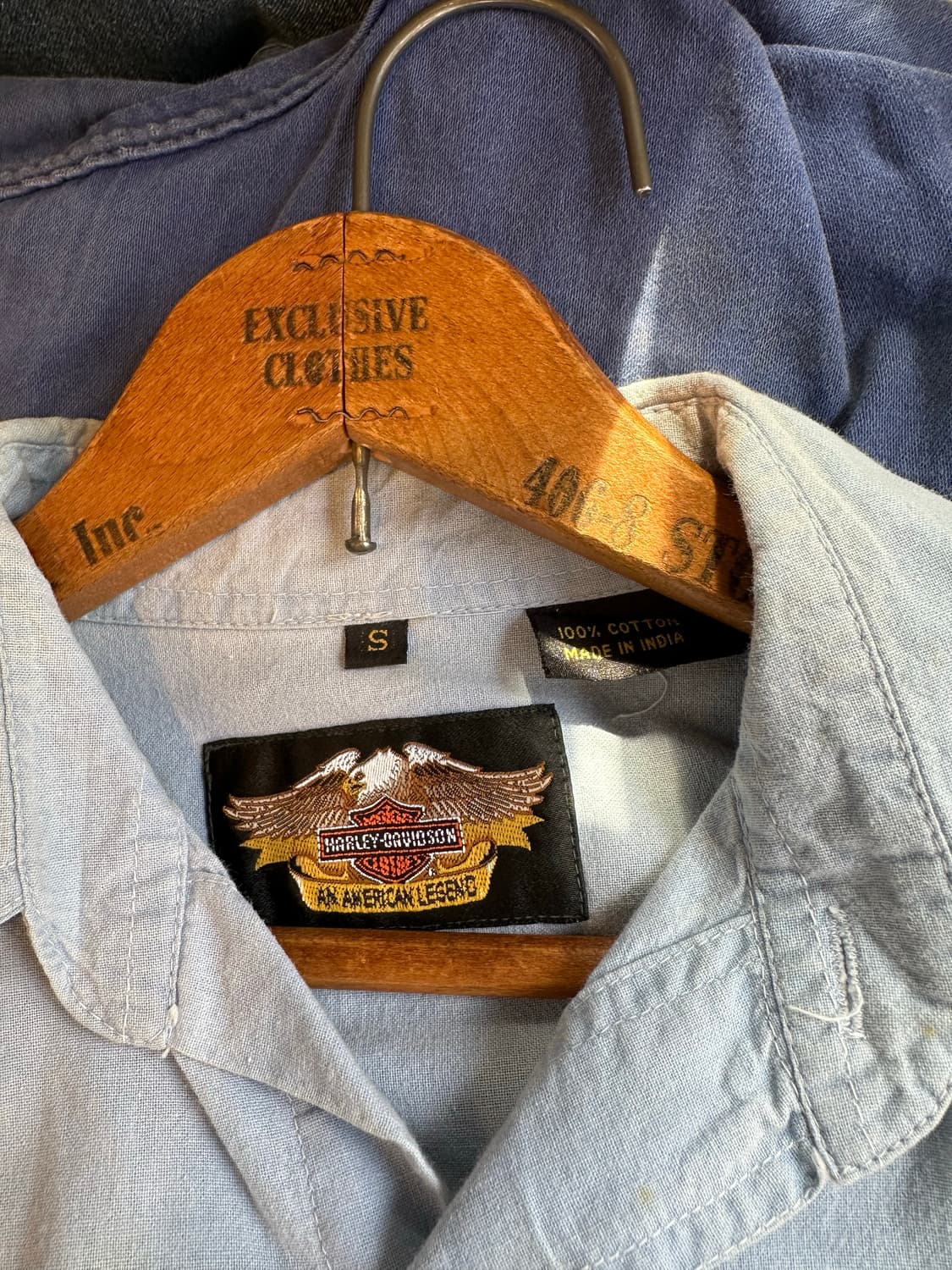 할리데이비슨 프린팅 샴브레이 셔츠 상품이미지8