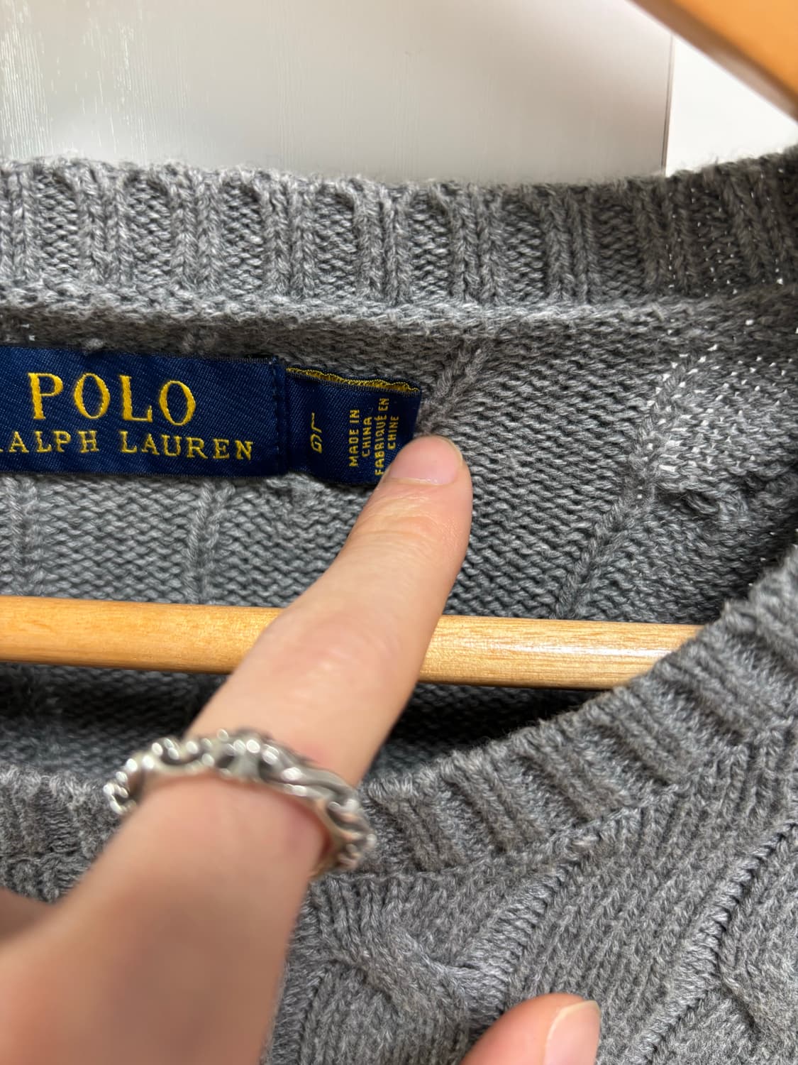 폴로 랄프로렌 그레이 케이블 니트 상품이미지4