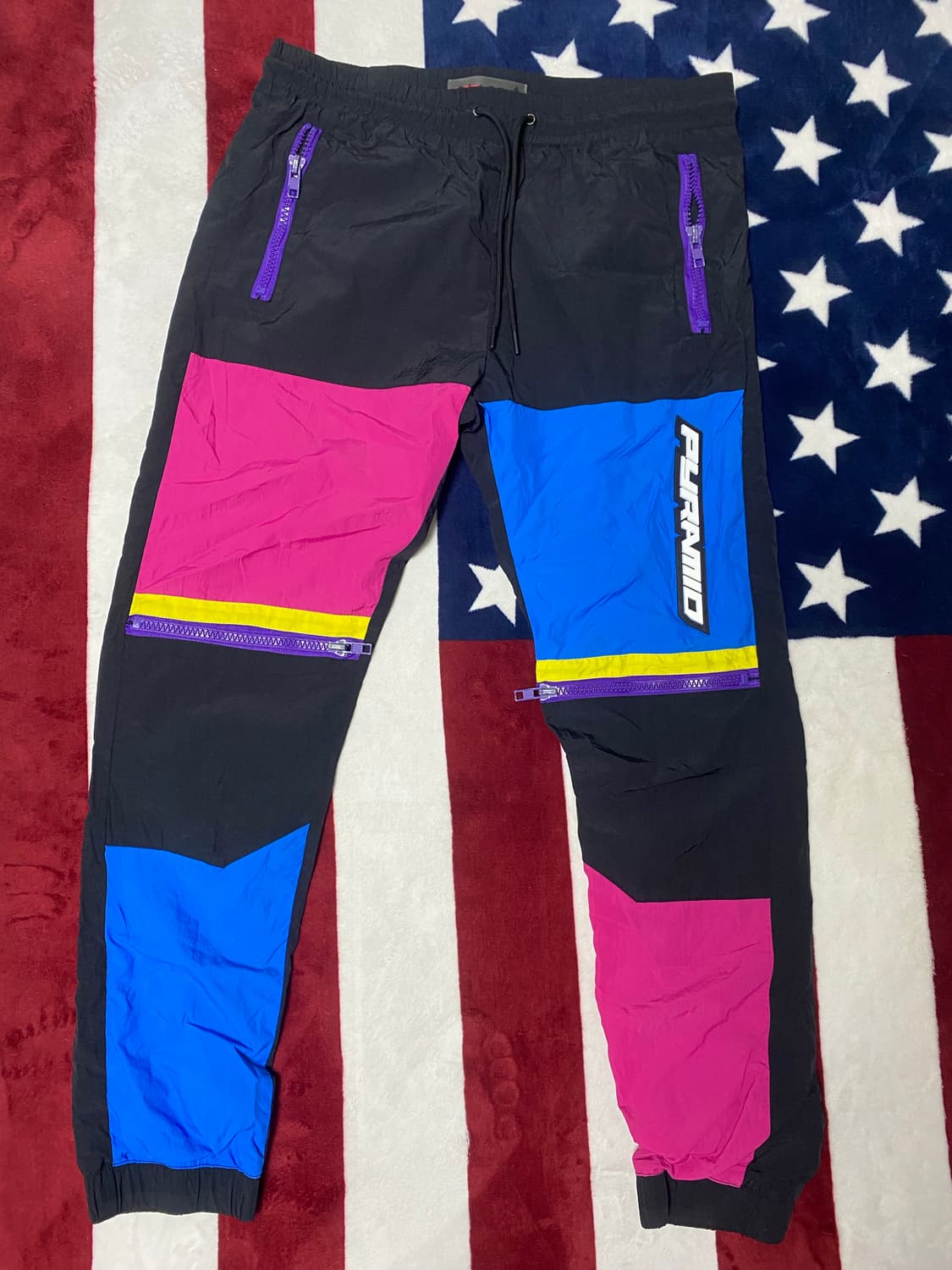 블랙 피라미드 우븐 팬츠 상품이미지1