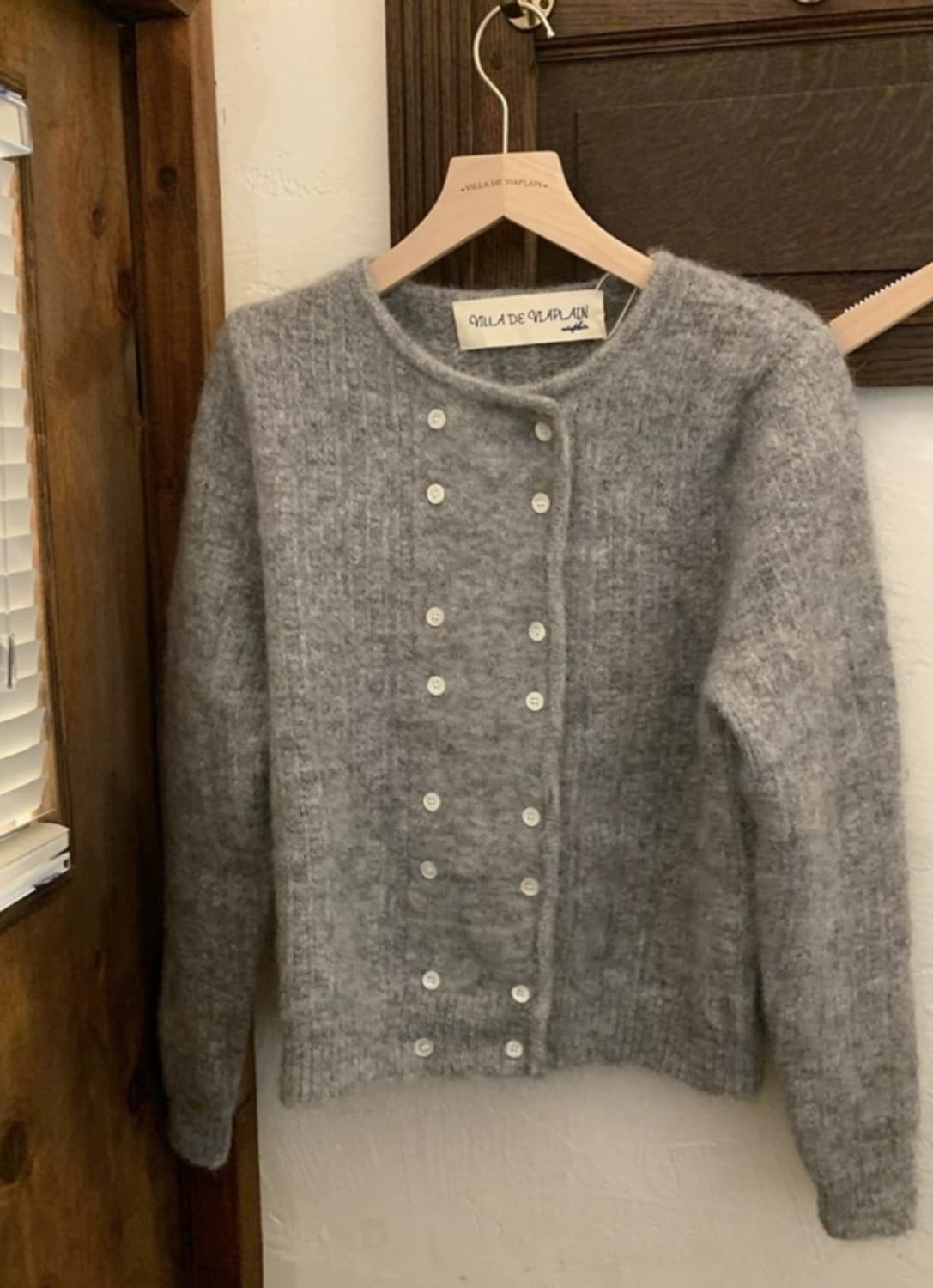 비아플레인 링커 가디건 그레이 s 상품이미지1