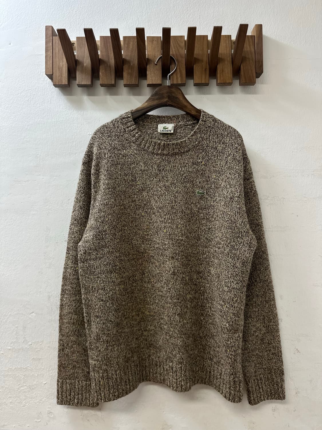 일본빈티지 LACOSTE 라코스테 울 블렌드 크루넥 니트 스웨터 상품이미지1