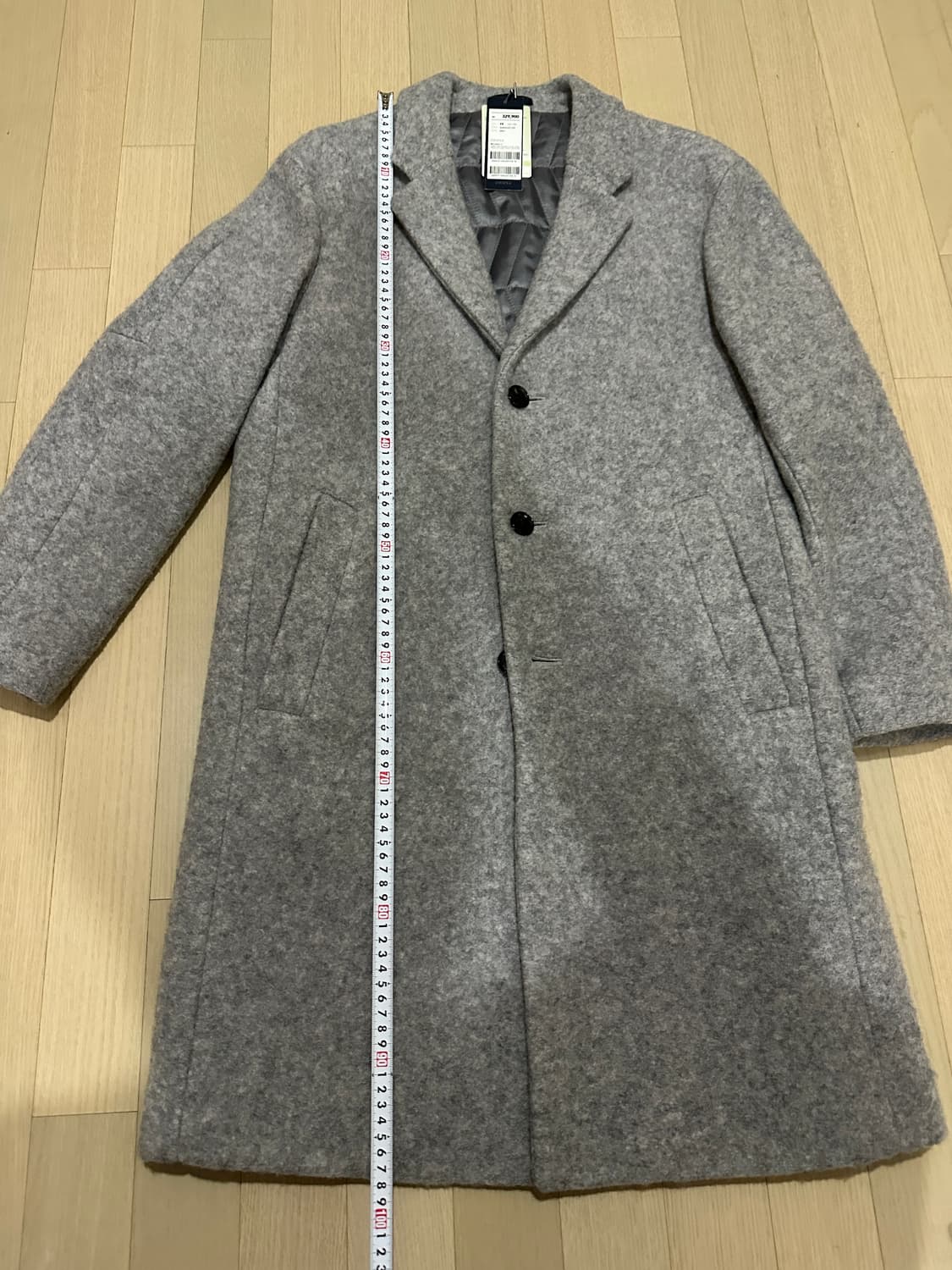 지오지아 울져지 오버핏코트 95 그레이 상품이미지4