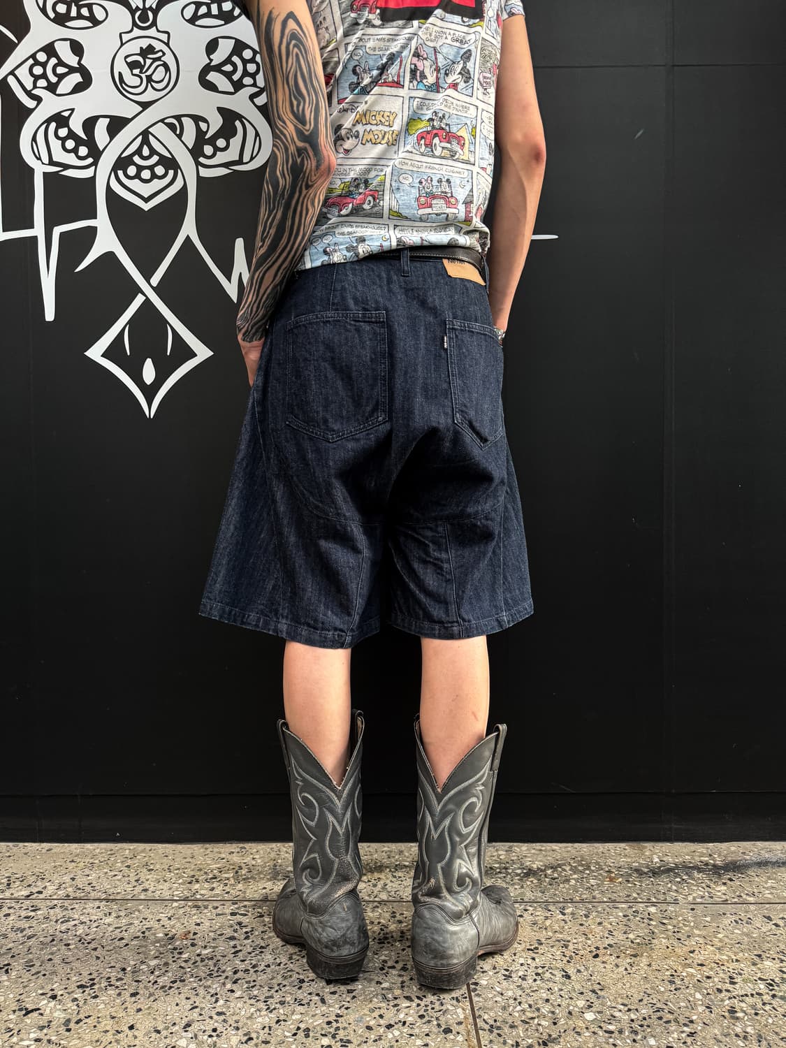 Ne-net – Denim Sarouel Half Pants 상품이미지5