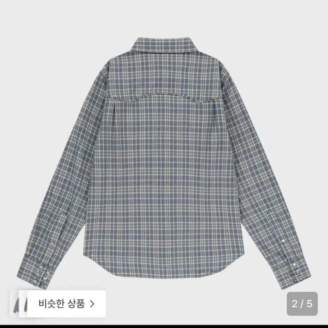 아캄 western check shirts (Blue) 상품이미지2