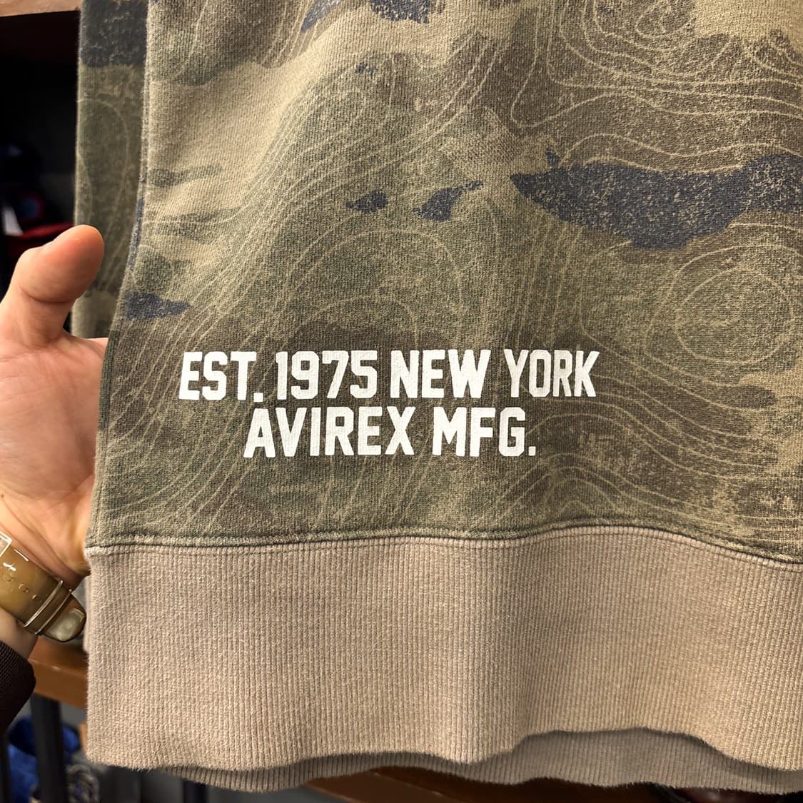 아비렉스 40주년 FORTY 컨투어라인 카모 코튼스웻셔츠 N1239 상품이미지6