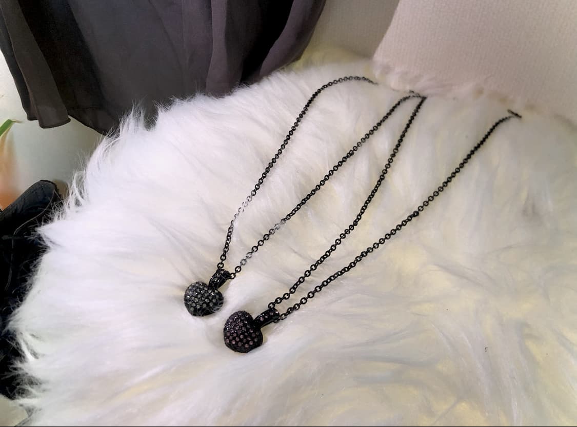 빈티지 목걸이 하트큐빅 vintage y2k 펑크 상품이미지1