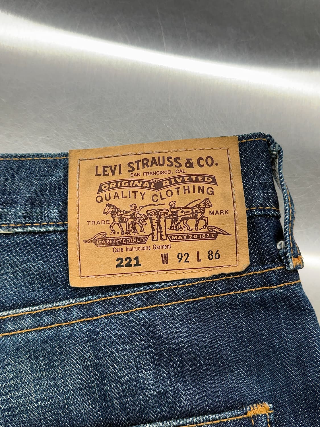 리바이스 211 오렌지 탭 인디고 데님 팬츠 상품이미지7