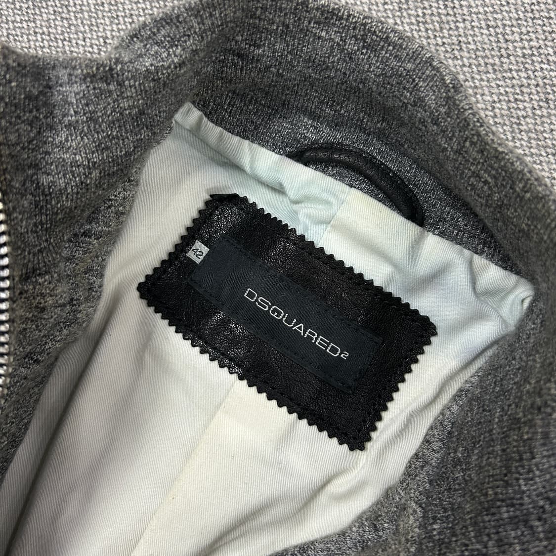 디스퀘어드2 니트 레이어드 레더자켓(42) 상품이미지5