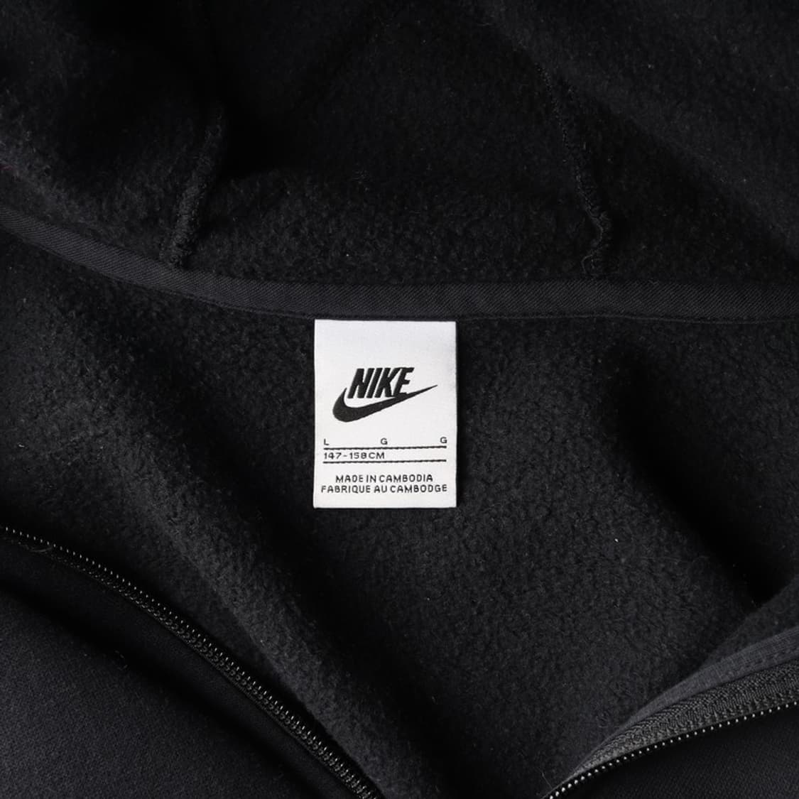 나이키 주니어 클럽 플리스 후드 집업 블랙 147-158 상품이미지5