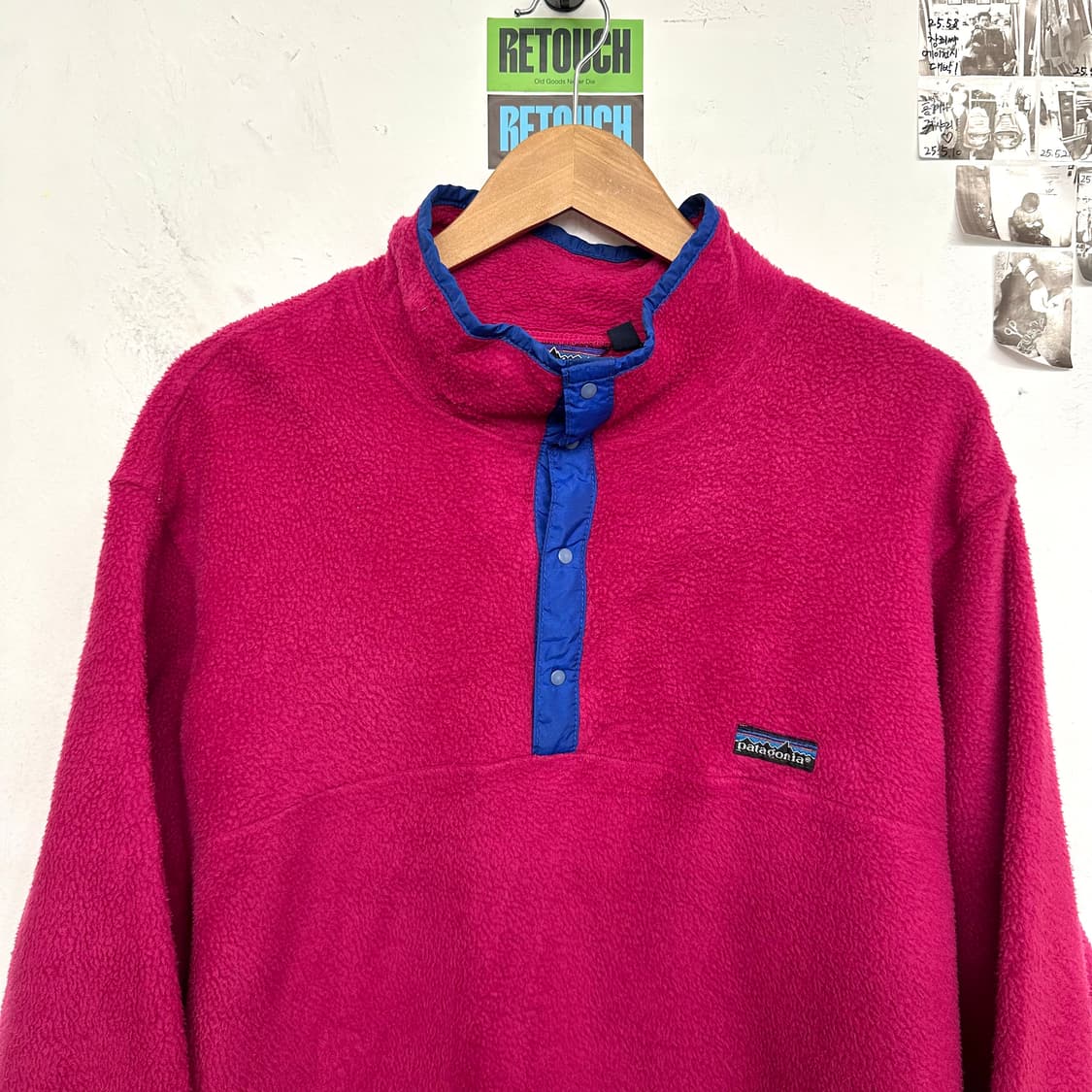 80‘s 파타고니아 신칠라 스냅티 ’핑크/블루‘ 상품이미지3