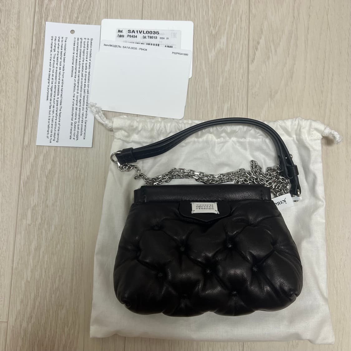 메종마르지엘라 글램 슬램 클래식 베이비 블랙 새제품 상품이미지1