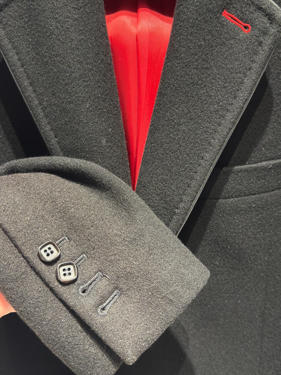 italy Turist 블랙 캐시미어 마피아 코트 상품이미지2