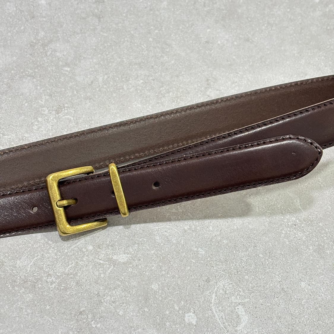 Oribell 새틴 골드 버클 이탈리아 소가죽 베이직 벨트 상품이미지1