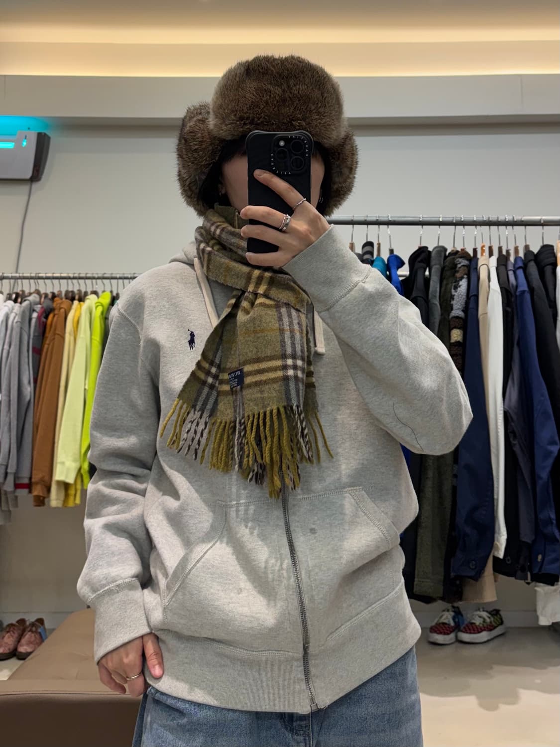 버버리 울 체크 머플러 상품이미지7