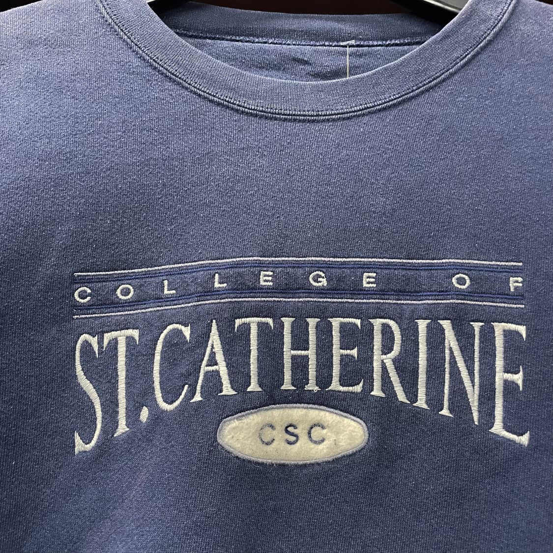 90s 잔스포츠 칼리지 세인트 캐서린 스펠 아웃 맨투맨 스웻셔츠 N108 상품이미지3