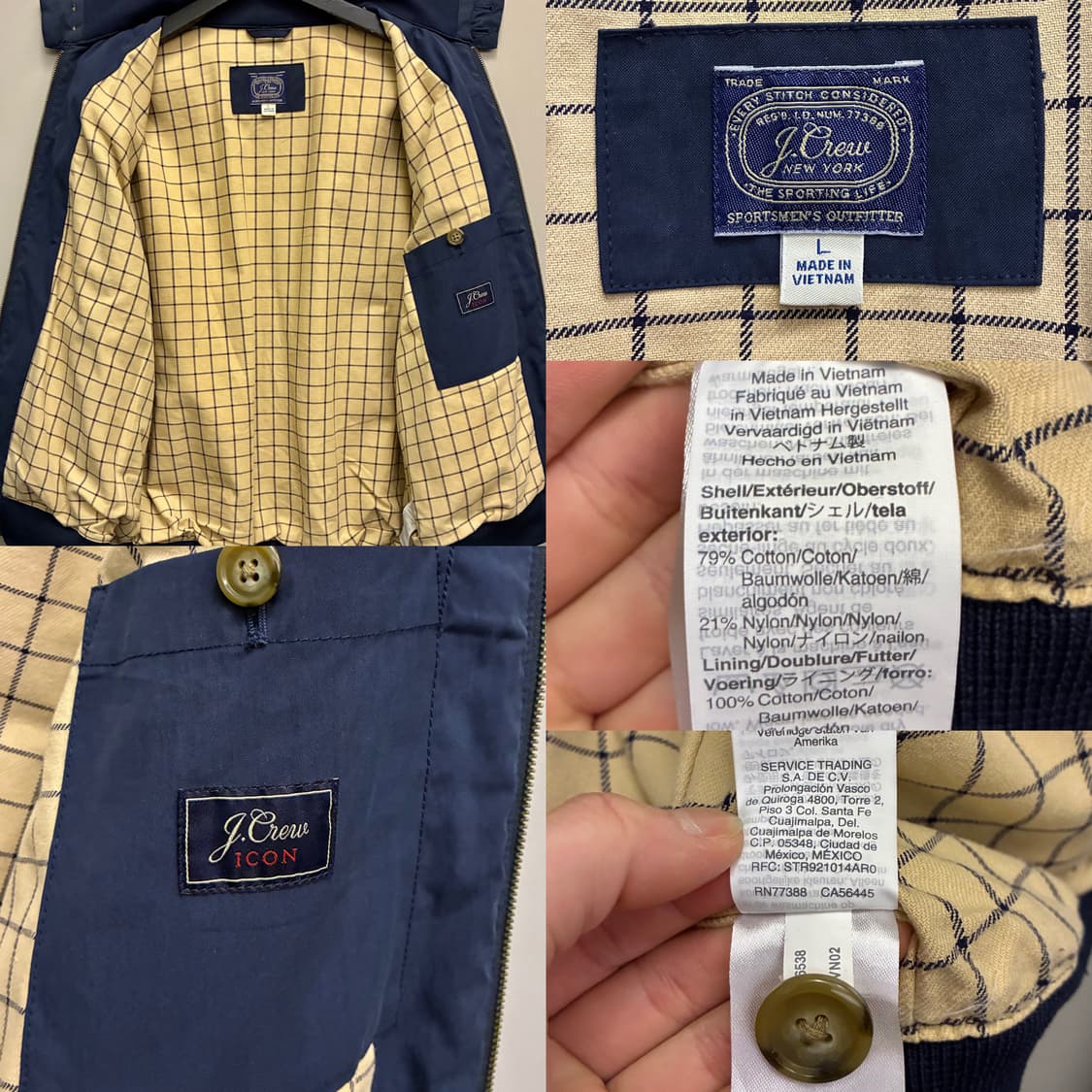 (L/103)J.Crew 제이크루 코튼 나일론 해링턴자켓 바라쿠타 상품이미지10