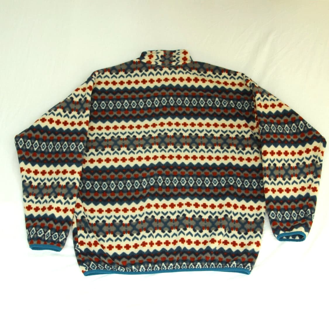 15FW 파타고니아 신칠라 스냅-T 아이보리/블루 아즈텍 패턴 멕시코 상품이미지7