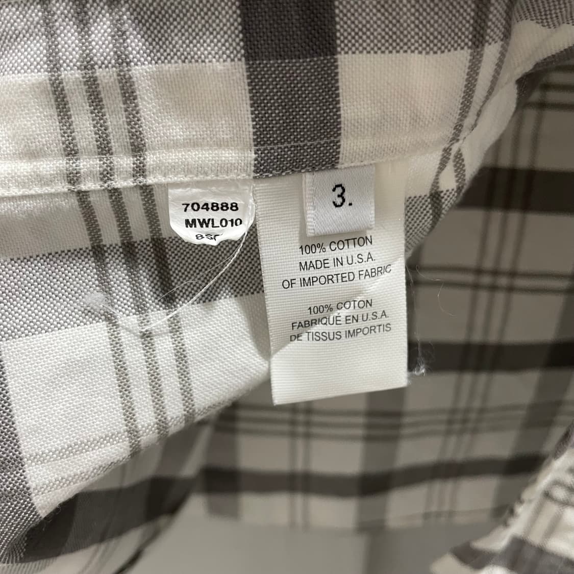 톰브라운/ 트리콜로 테이핑 그레이 체크 셔츠/ 3 상품이미지9