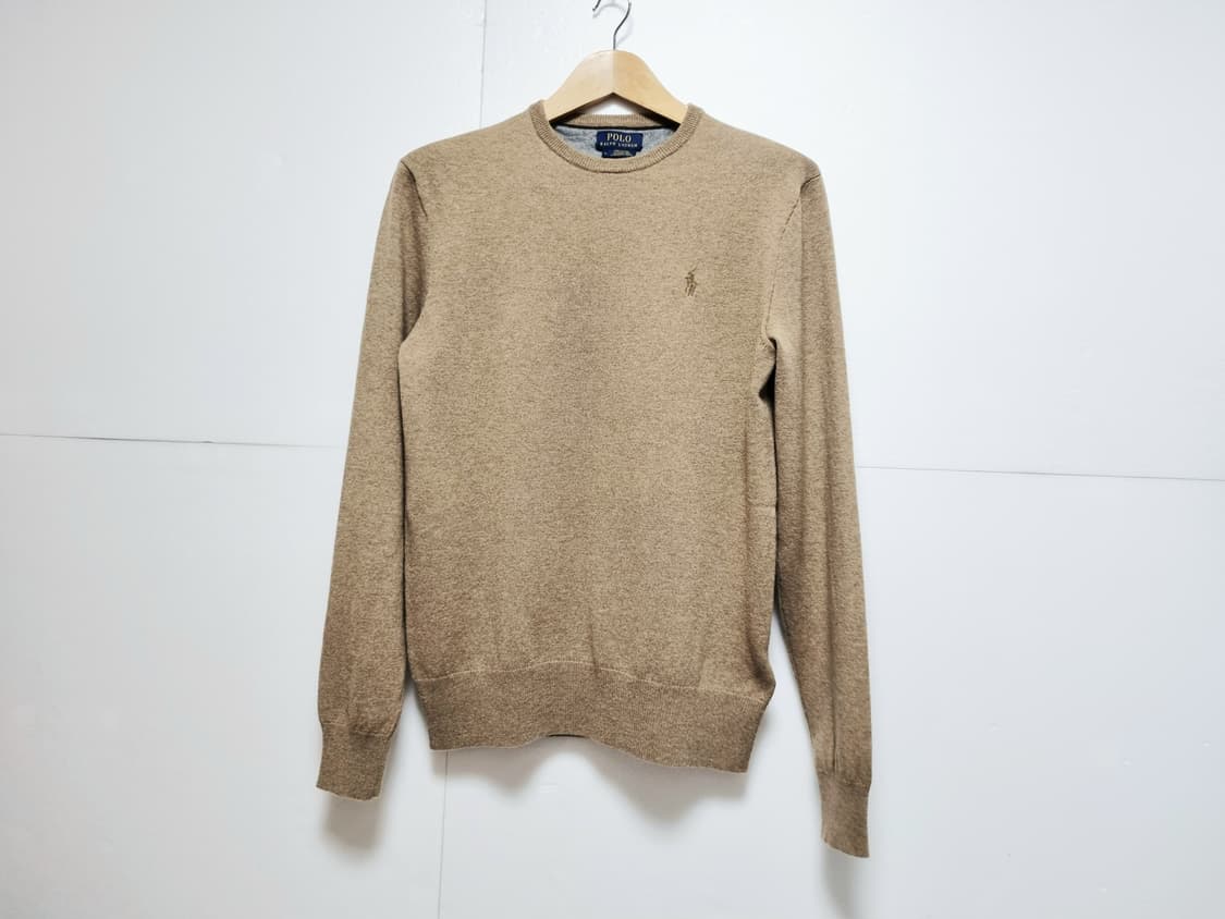 남성 폴로 메리노 울 100% WOOL 양모 모 라운드 긴팔 니트 상품이미지3