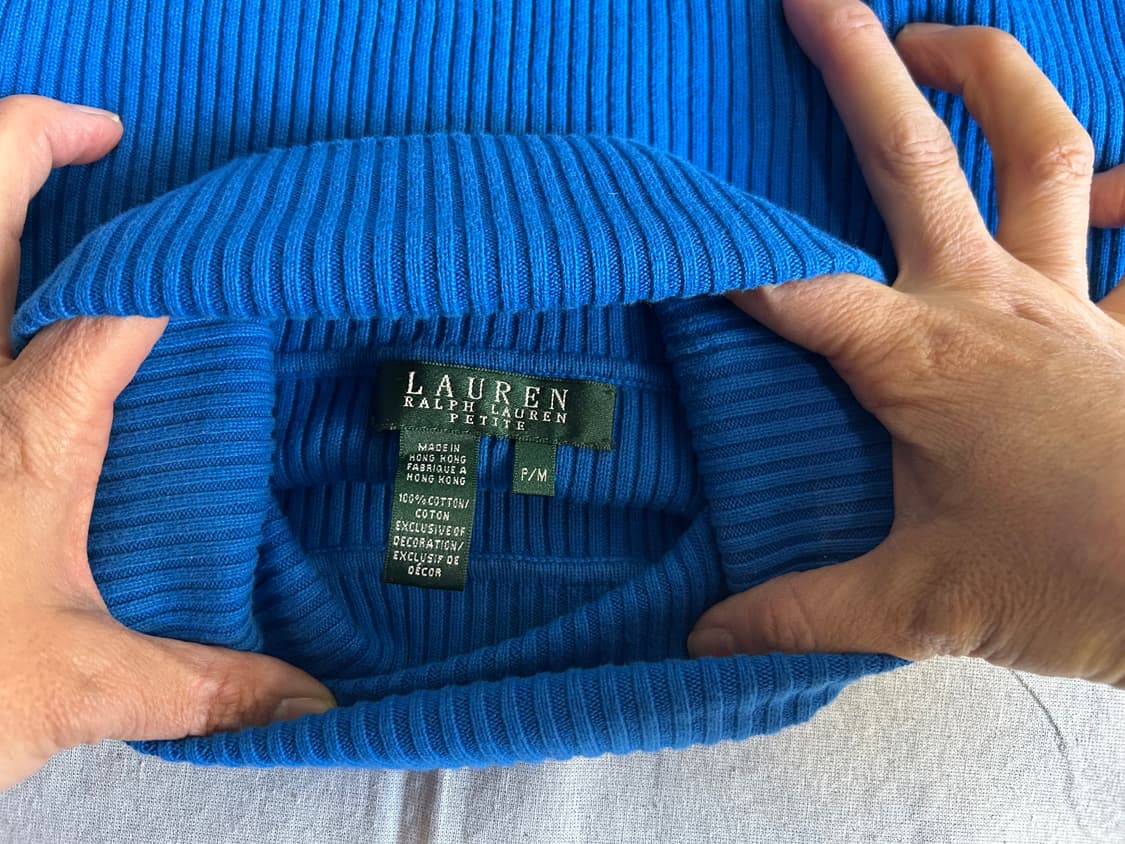 블루 터틀넥 폴라티 상품이미지6