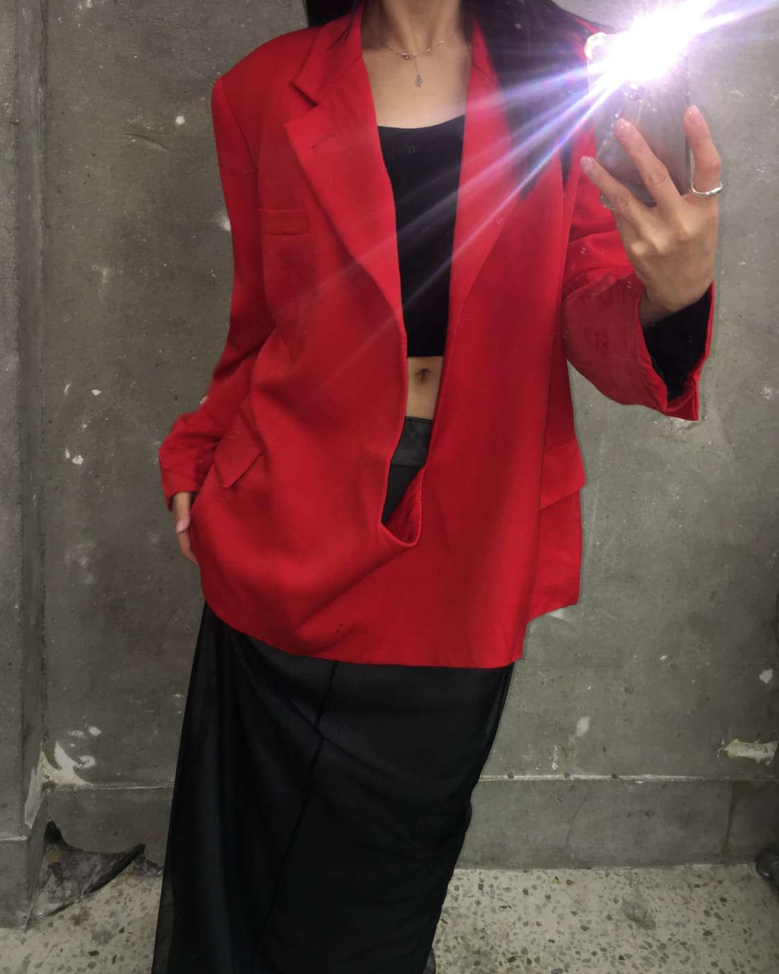 Comme des Garcons 꼼데가르송 1988 레드 블레이저 상품이미지2