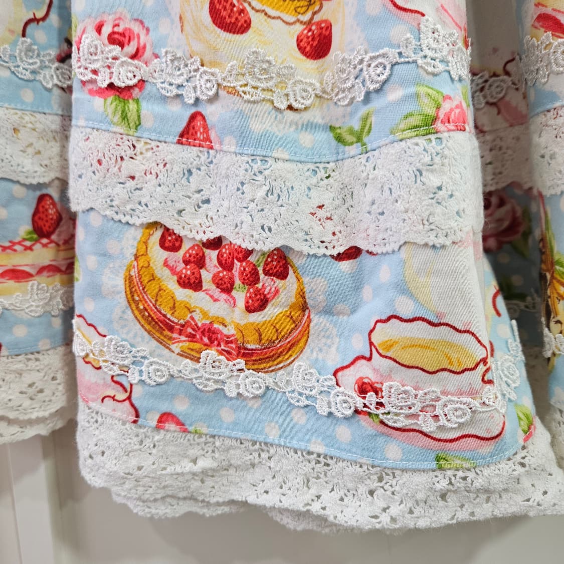 바디라인 케이크 패턴 레이스 스커트 상품이미지4