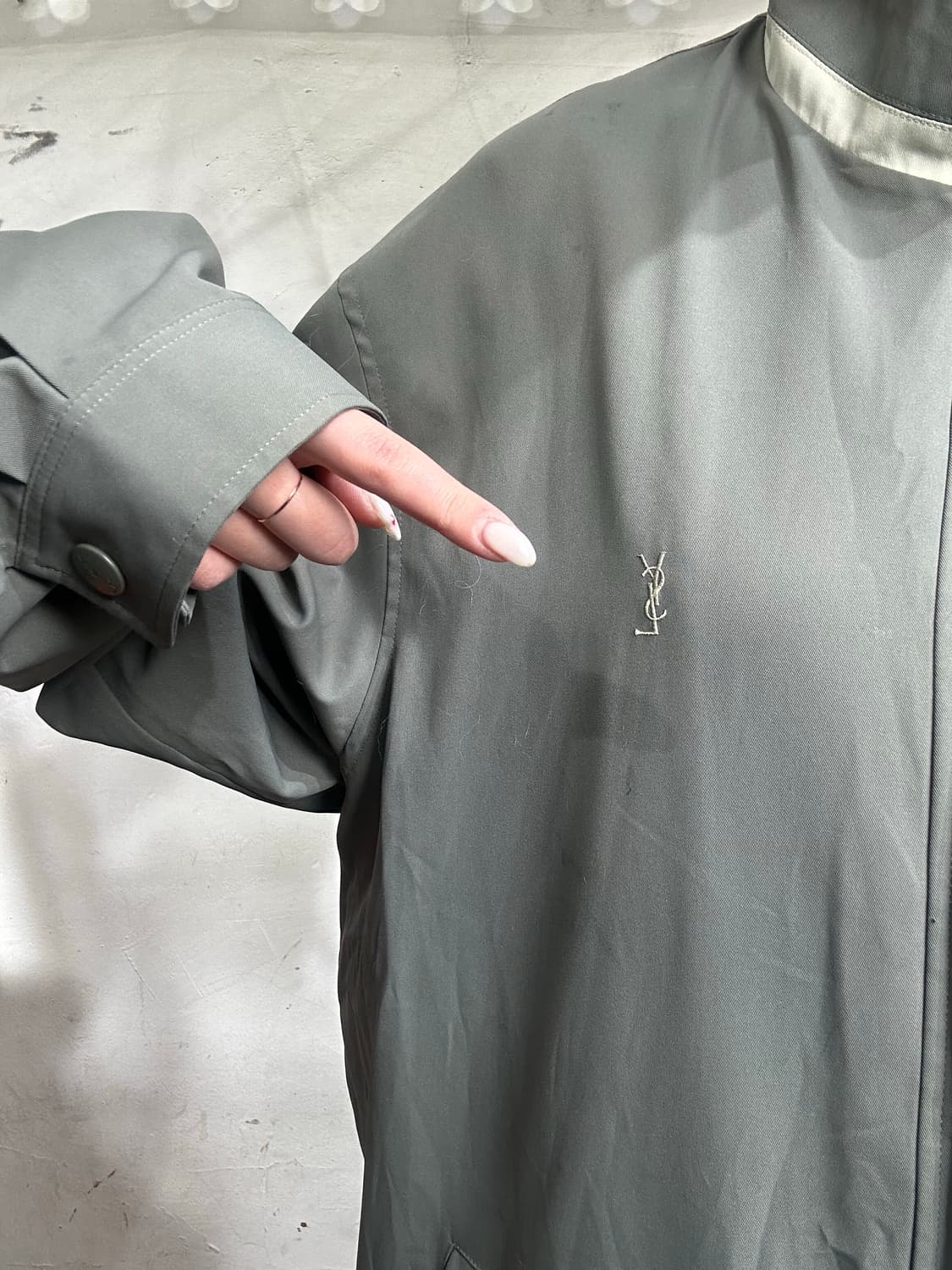 입생로랑 YSL 아카이브 카키 블루종 바람막이 점퍼 105 상품이미지4