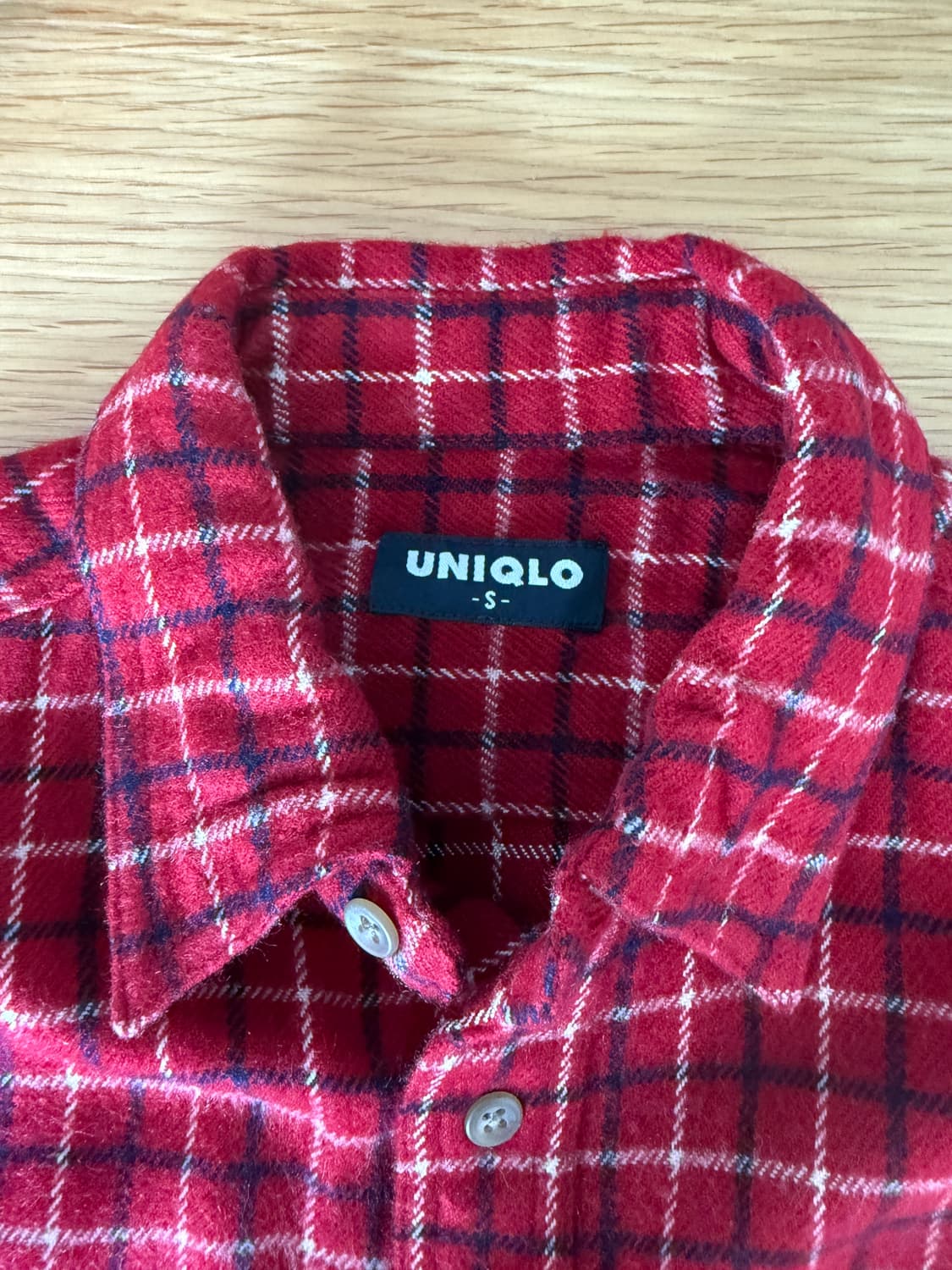 올드 유니클로(UNIQLO) 박스로고 플란넬 셔츠 상품이미지5