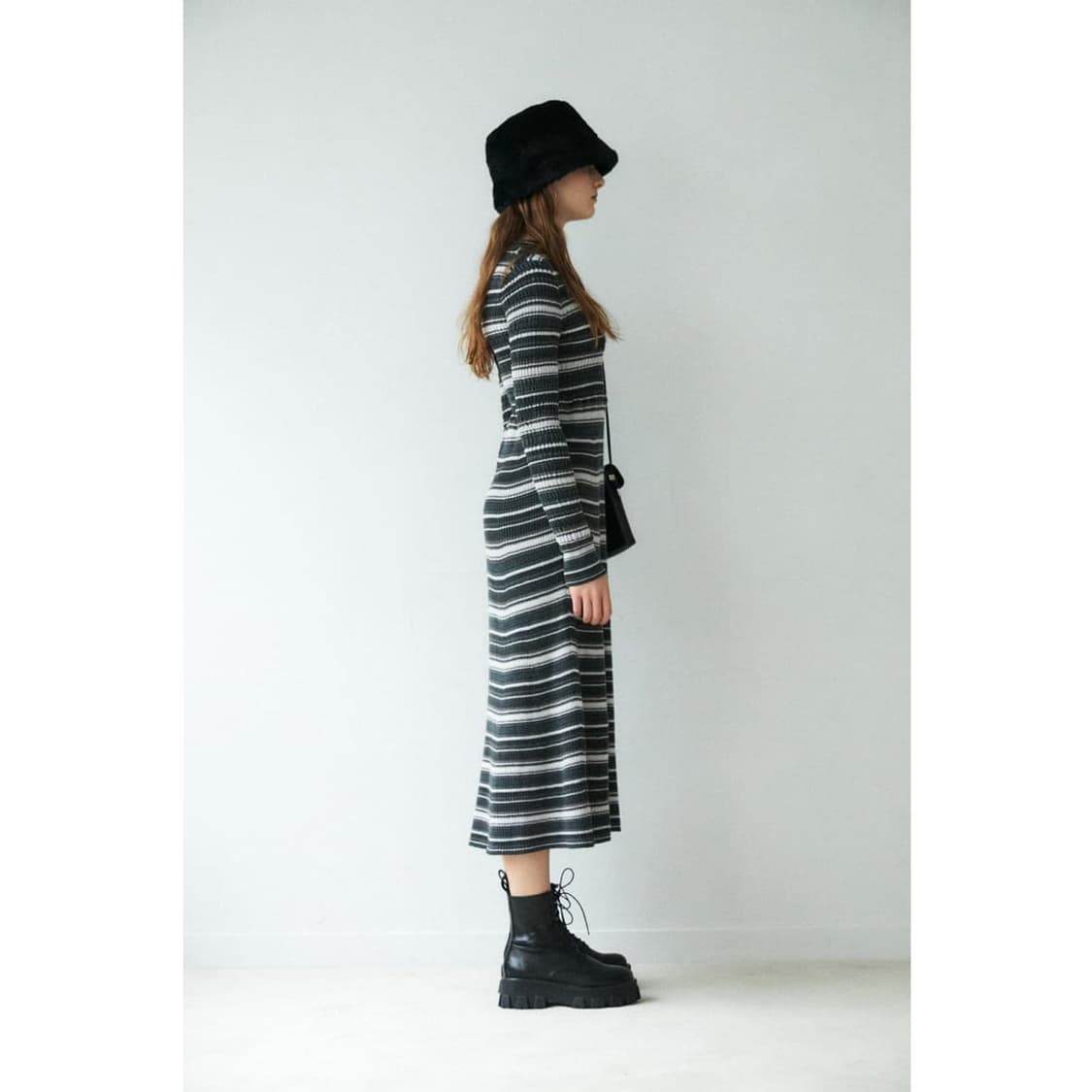 moussy 보더 니트 원피스 상품이미지2