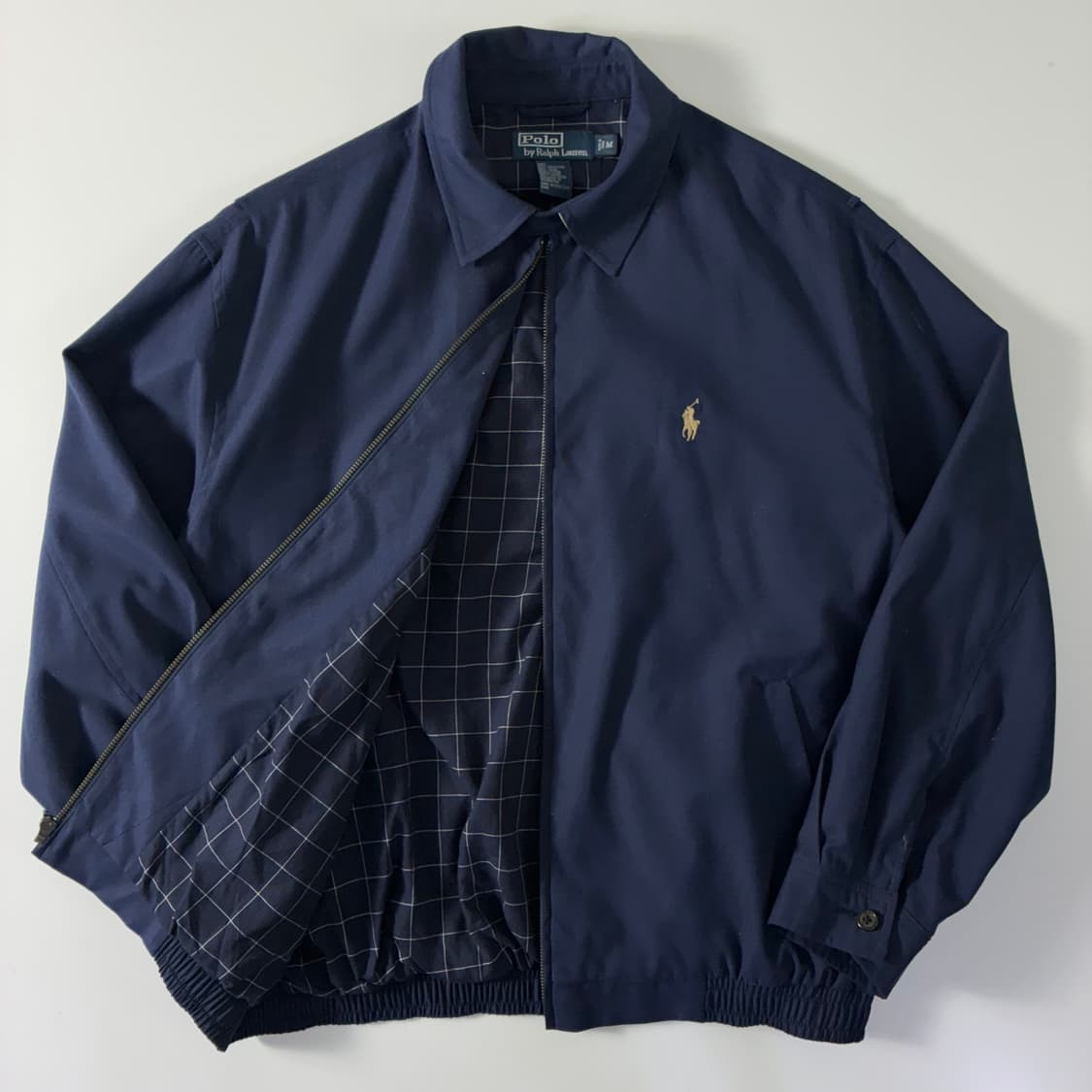 Polo 폴로 랄프로렌 네이비 안감체크 폴리쉘 자켓 상품이미지1