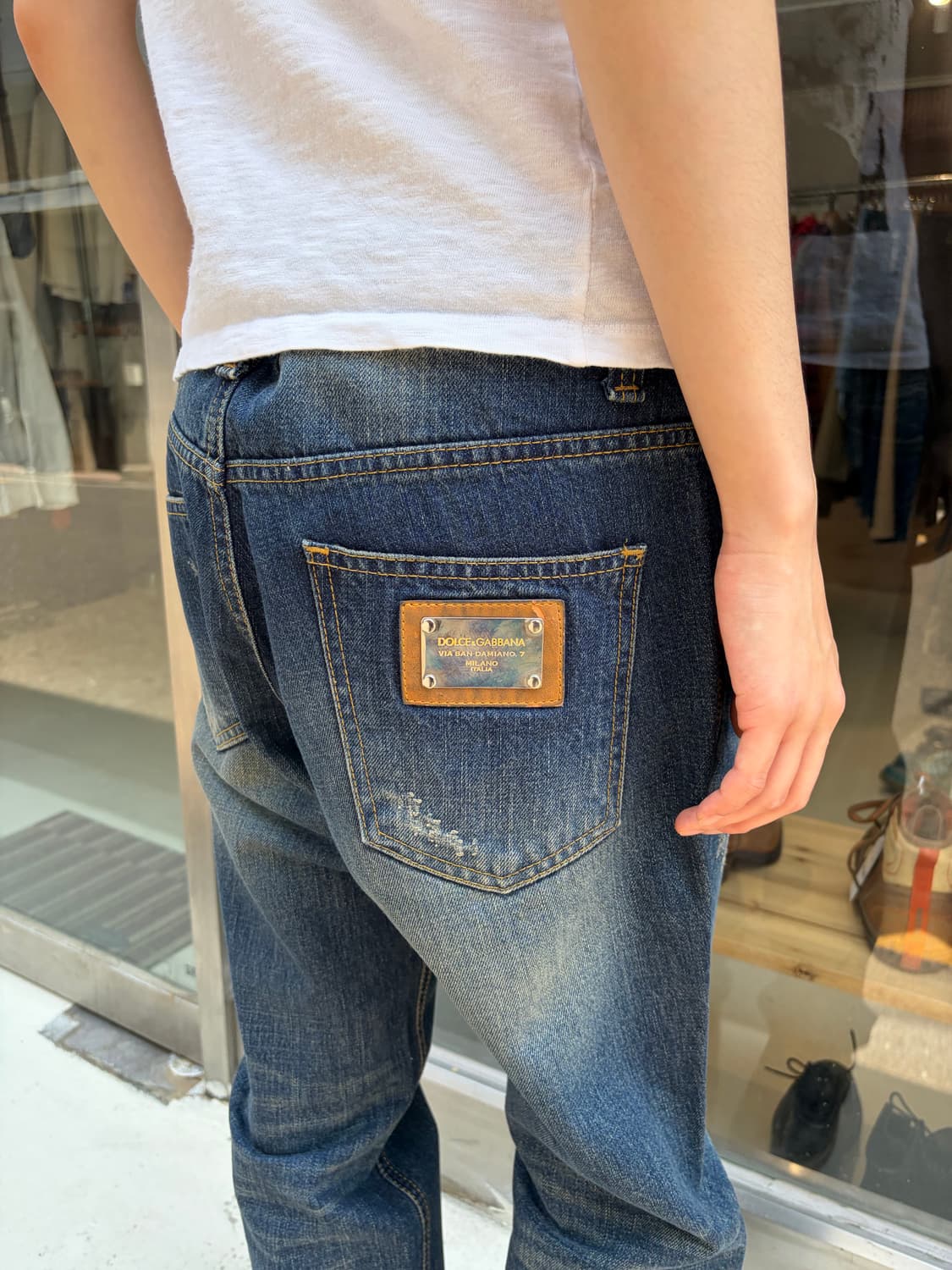 32) Dolce & Gabbana 워시 스트레이트 데님 팬츠 상품이미지5