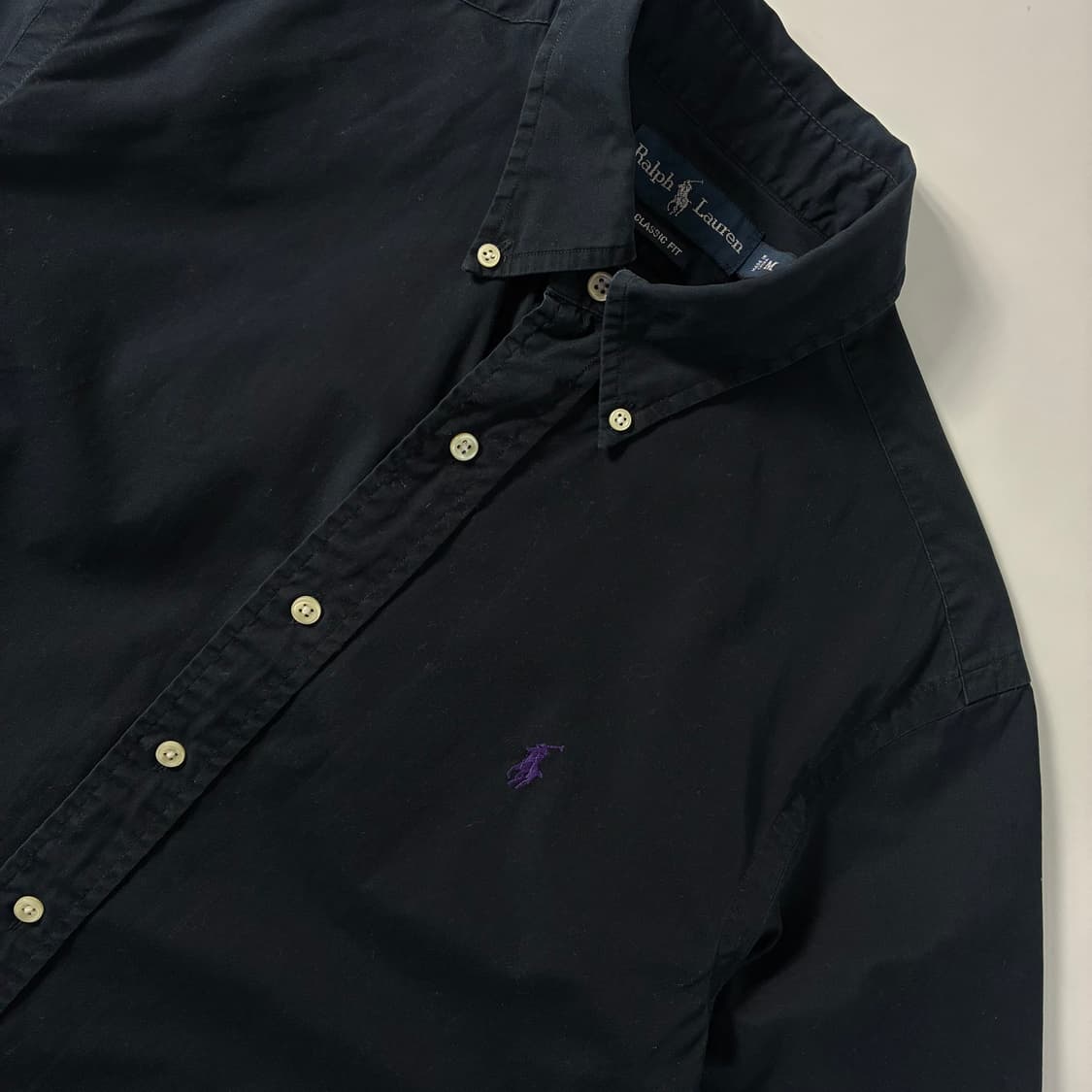 Polo  폴로 랄프로렌 자수 코튼 블랙 반팔 셔츠  상품이미지2