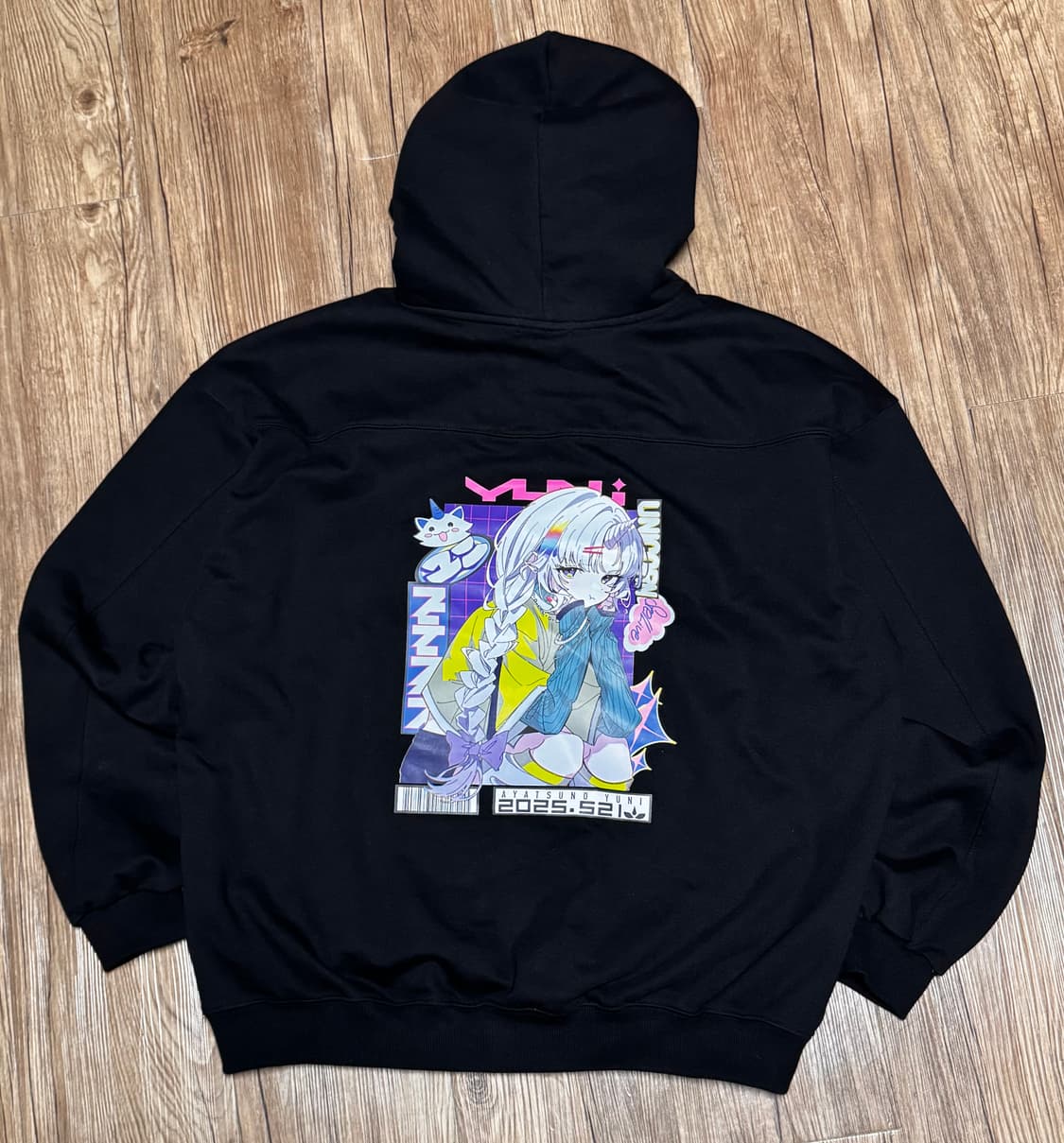 스텔라이브 아야츠노 유니 비질게 헤비코튼 후드티 상품이미지3