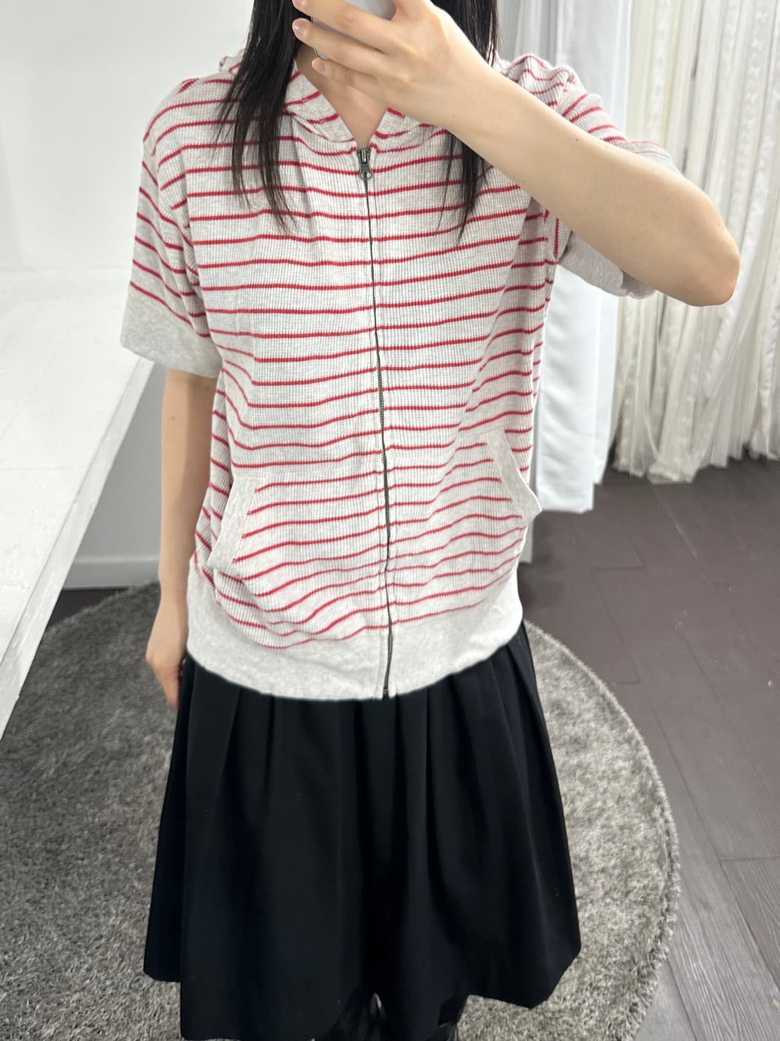 gu stripe hood zipup 상품이미지4